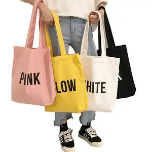 High quality promotional Cheap Custom Logo blank canvas cotton tote shopper bag with logo