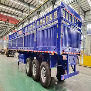 Remolque de 3 Ejes y 60 Toneladas para Transporte de Ganado, Remolque con Barandas para Animales - Product Image 4