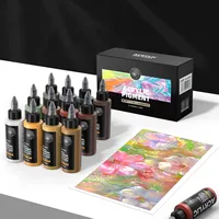 Ensemble de peinture sur papier acrylique nacré de qualité supérieure, 12 couleurs, 60 ml, sûr et non toxique, dédié aux fournitures artistiques