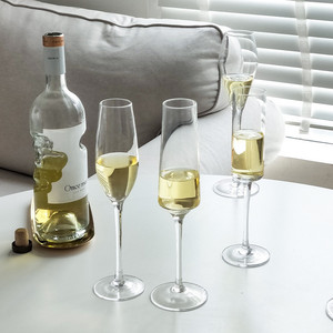 Copas de vino de <span class=keywords><strong>cristal</strong></span> de restaurante de alta calidad, copas de champán transparentes de estilo francés, flauta de champán de <span class=keywords><strong>cristal</strong></span> Premium - Product Image 6