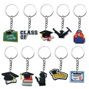 New Creative Cheerleaders School Bag Pendant Soft Pvc Keychain Promotional Gift Keychain