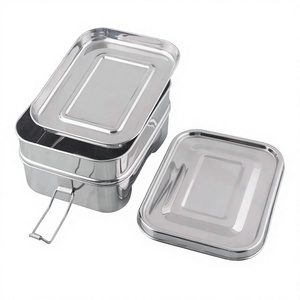 Durable Eco-Friendly Stainless Steel <b>Lunch</b> <b>Box</b> Leak-Proof Lid Freshness Preservation Compartments for School Office Travel Use - Product Image 3