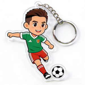 Porte-clés sportif en acrylique avec impression UV, modèle Yakelike YKL, souvenirs de football de Cristiano <span class=keywords><strong>Ronaldo</strong></span>, <span class=keywords><strong>Haaland</strong></span> et Neymar, fabriqué en Chine - Product Image 6