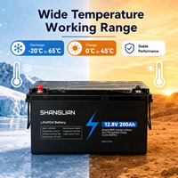 Batterie LiFePO4 12V 200Ah à semi-conducteurs 2,56 kWh, batterie lithium en parallèle avec 600Ah pour camping-car solaire, entrepôt Pologne