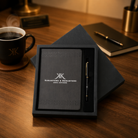 Coffret Cadeau Exécutif Personnalisé avec Logo sur Mesure – Ensemble Deux Pièces Stylo et Carnet pour Événements d'Entreprise