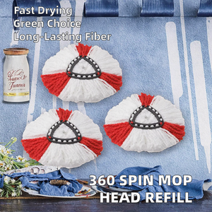 Pour <span class=keywords><strong>Vileda</strong></span> <span class=keywords><strong>Easy</strong></span> <span class=keywords><strong>Wring</strong></span> Remplacement Tampons de vadrouille en microfibre Réutilisables pour 360 pour Spin Mop Head Remplacement de vadrouille humide pour <span class=keywords><strong>Vileda</strong></span> - Product Image 3