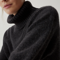 Pull en cachemire à col roulé pour femme, épais et chaud, pull en cachemire surdimensionné, tricoté