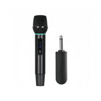 Système de microphone sans fil portable en métal rechargeable avec récepteur FM bande U, suppression du bruit, portée supérieure à 20 m, 130 dB SPL