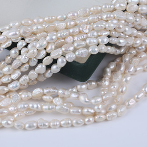 Perles de culture d'eau douce baroques roses naturelles de 6-7 mm pour DIY, épingles à cheveux, bracelets, avec trous droits des deux côtés, perles en forme de bouton - Product Image 5