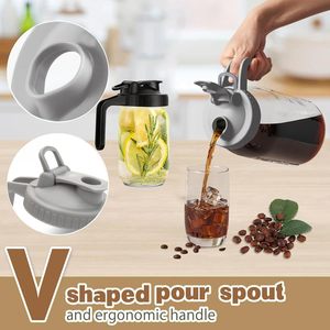 Gray Color 86mm PP Plastic Non-Spill Flip Top Cap Wide Mouth Jar Pour Spout Lids - Product Image 2
