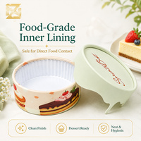 Emballage personnalisé en tube de papier kraft de qualité alimentaire écologique pour gâteaux et desserts, boîte cylindrique en carton de luxe