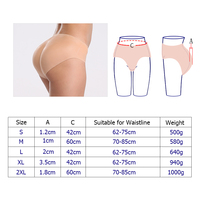 XT048 Almohadillas de silicona mate de alta elasticidad con simulación de tono de piel para glúteos, bragas con almohadillas para mujer, sin costuras
