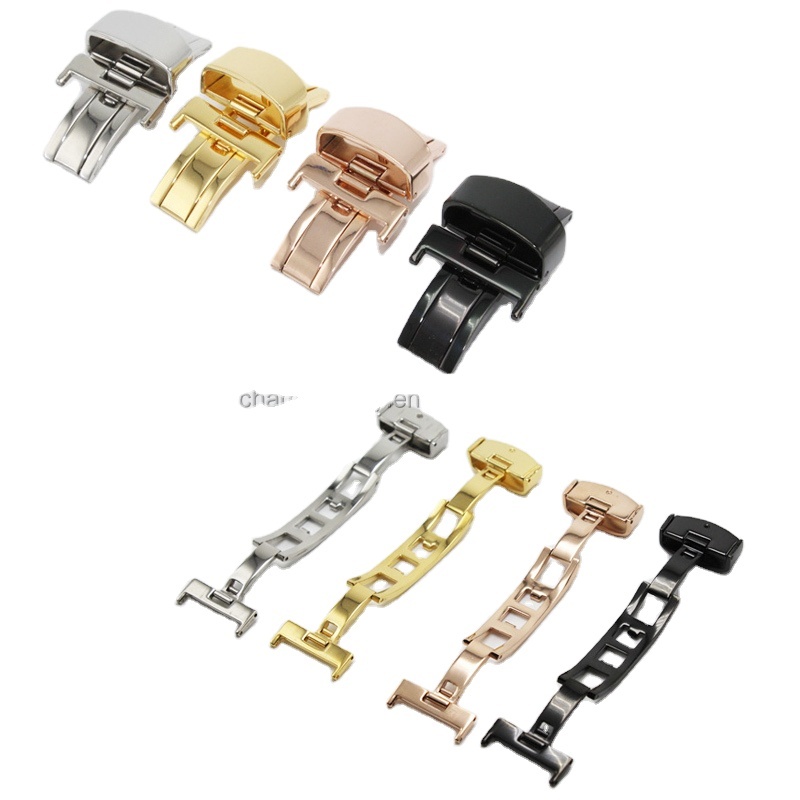 Bracelet De Montre En Acier Inoxydable 16mm - Boucle à Double Verrouillage, Neuf Avec étiquettes