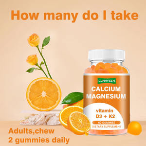 Gomitas masticables con sabor afrutado orgánico OEM sin azúcar vegano calcio hierro zinc selenio vitamina D3 K2 para adultos hombres mujeres - Product Image 3