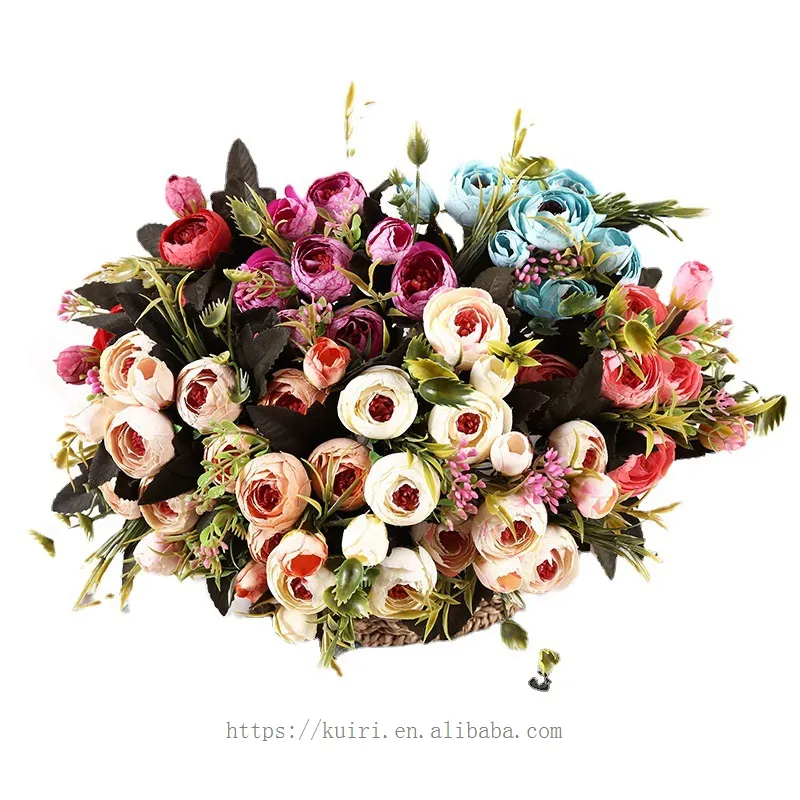 28cm a buon mercato a basso prezzo vendita calda artificiale di seta rosa Bouquet di fiori per la casa di nozze nuziali decorazione per la festa nuziale