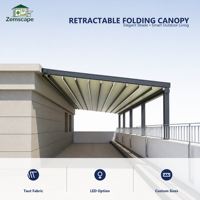 Pergola pliante en PVC à prix de gros, auvent rétractable motorisé imperméable pour restaurant, patio et usage domestique