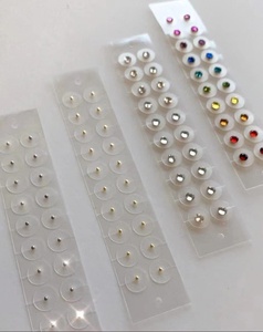 Biji telinga stiker Titik terapi aurikular emas 24k kristal dengan tas kemasan khusus OEM - Product Image 4