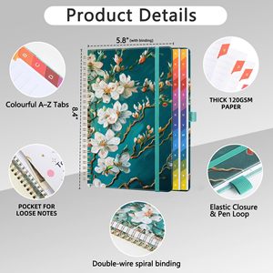 Agenda a spirale A5 con codice di accesso, per indirizzi e numeri di telefono, ideale per anziani - Regalo - Product Image 2