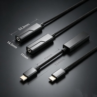 Adaptateur DAC HiFi USB-C vers 3,5 mm AURA CS43131 en alliage d'aluminium, décodeur audio 32 bits 384 kHz, commande en gros OEM