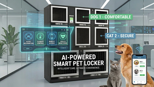 Armario Inteligente para Mascotas 2026 con Monitoreo por Aplicación, Gabinete de Almacenamiento Ventilado de 8 Puertas para Autoservicio en Restaurantes y Lugares Públicos - Product Image 4