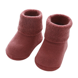 Chaussettes pour bébés en <span class=keywords><strong>polaire</strong></span> d'hiver en gros, douces, antidérapantes, en coton, pour garçons et filles, nouveau-nés, de 1 à 3 ans - Product Image 3