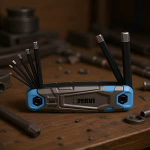 Juego de llaves hexagonales Fervi de 1,5 a 10 mm métricas con punta de diamante para trabajos de precisión - Product Image 3