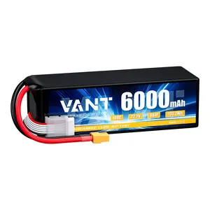 Vant6Sドローンバッテリー6000mah 22.2V 100C 6S FPVバッテリー (XT60Plug付き) FPVフレーム用7/8/10インチFPVバッテリー