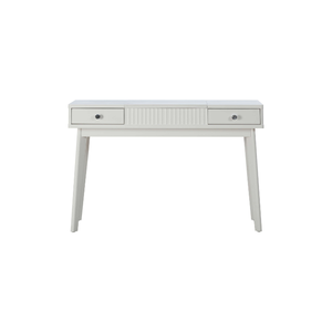 Tocador de Madera Maciza de Roble/Pino/Acacia con Iluminación, Marca Everest, Diseño Moderno, Blanco, 2 Cajones, Elevable, Duradero, Entrega Rápida - Product Image 1