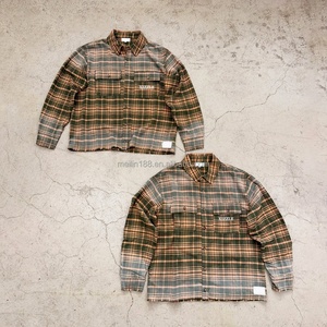 Camisas Personalizadas con Botones, Holgadas, Informales, a Cuadros, de Franela, 100% Algodón, Manga Larga, Estilo Vintage, para Hombre - Product Image 3