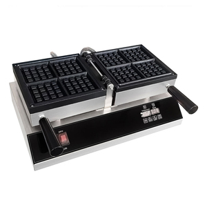 Gaufrier belge carré à 4 tranches de qualité commerciale mini gaufrier électrique antiadhésif pour usage domestique et hôtelier - Product Image 1
