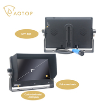 7 pouces IPS LCD couleur écran tactile moniteur de voiture HD Quad View affichage sauvegarde moniteur arrière IOS Android sans fil BT Carplay Connect