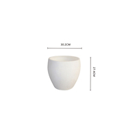 Pot Bunga Plastik PP, Cetakan Injeksi dengan Permukaan Bertekstur, Desain Bulat. Ideal untuk Dekorasi Rumah, Taman & Kantor
