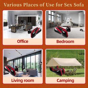 Sillón Sexual Inflable, Cojín de Rampa para Muebles de Bondage Sexual, Juguetes BDSM, Almohada de Soporte para <span class=keywords><strong>Posiciones</strong></span> Más Profundas para Parejas Adultas - Product Image 5