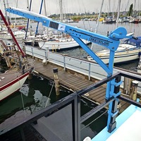 Mini grue portative de 100 à 500 kg avec bras télescopique, corps en aluminium, treuil manuel et électrique, installation murale/sur pont/support