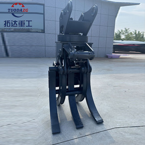 כף סיבובית רב תכליתית עם גיר וחיבור מהיר להעמסת בולי עץ עבור מחפרים במשקל 12-18 טון - Product Image 1