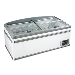 Coffre à portes coulissantes <span class=keywords><strong>en</strong></span> verre Combinaison horizontale Congélateurs commerciaux Congélateur d'île de supermarché - Product Image 2