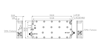 Módulo Amplificador de Potencia RF de 50W, 5725~5850MHz, para Transmisión de Radio FM, HF, VHF, ISM, Sistemas de Bloqueo de Frecuencia RF y RF DF
