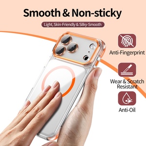 เคสโทรศัพท์ใสแม่เหล็กคุณภาพสูงสำหรับ iPhone 18 13 14 15 16 17 Pro Max รองรับการชาร์จไร้สาย ฟิล์มเลนส์ HD ป้องกันแรงกระแทก - Product Image 5