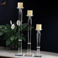 Porte-bougie en verre cristal K9 de luxe, design personnalisé pour centre de table de mariage, décoration de la maison pour la Saint-Valentin