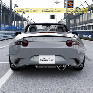 AMP-Z Rear Lip Spoiler Matte Finish Piano Black Carbon Fiber Texture For Mazda MX-5 Miata ND 2016 Tuning Style - Product Image 2