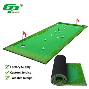 Custom Large Golf Putting Green Practice Training Aid Golf Putting Mat With High Elastic Base Golf Gifts For Home Backyard