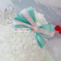 Ours en rose à couronne dégradée de 37 cm, cadeau de la Saint-Valentin, d'anniversaire, de Thanksgiving, de Noël, rose éternelle simulée faite à la main, rapide