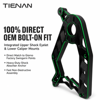 Plaque triangulaire CNC pour trottinette Giorno, découpes fraisées multi-axes, amélioration de la rigidité anti-torsion, noir et vert