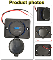 Chargeur USB double personnalisé pour montage sur panneau 12V, prise de chargeur de voiture 12V 24V avec ports USB QC et Type C 5V 3.1A