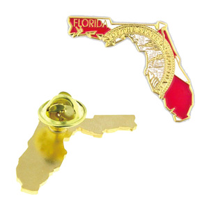 Pins Esmaltados Personalizados con la Bandera de los Estados Unidos, Pins Promocionales con el Mapa de los Estados Americanos, Pins de Solapa de Florida, California, Alaska, CO - Product Image 6