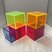 Boîte à chaussures en acrylique, support sur pied, boîte d'appoint en acrylique transparente, boîte d'emballage en acrylique, boîtes en acrylique pour cadeaux