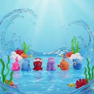 Custom Shape Baby <b>Bath</b>-Time Rubber Yellow Duck Squeezable with Squeaky Sound Floating Toy-Educational Stress-Relieving Children - Product Image 2
