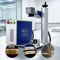 Machine de gravure laser pour bijoux, or, argent, 30W 50W, machine de marquage laser pour métal, bouteilles en plastique, acier inoxydable