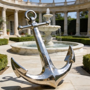 Escultura de Ancla de Acero Inoxidable de Gran Tamaño, Diseño de Lujo Personalizado, Decoración Moderna para Parques Marinos al Aire Libre, en Venta - Product Image 5