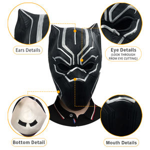 Máscara de fiesta de Halloween para adultos, máscara de personaje de película, <span class=keywords><strong>Pantera</strong></span> <span class=keywords><strong>Negra</strong></span>, fiesta de horror, máscara de Ambiente, tamaño al por mayor - Product Image 4